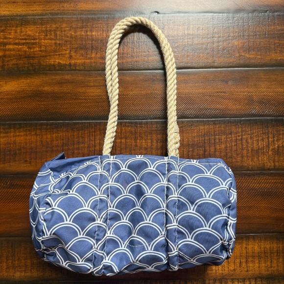 Seabags "Baguette" Bag Blue Shell Pattern - Picture 1 of 9